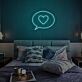 Sprechblase mit Herzsymbol LED-Neonschild Schlafzimmer Wohnzimmer