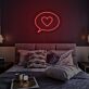Sprechblase mit Herzsymbol LED-Neonschild Schlafzimmer Wohnzimmer