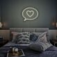 Sprechblase mit Herzsymbol LED-Neonschild Schlafzimmer Wohnzimmer