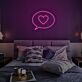 Sprechblase mit Herzsymbol LED-Neonschild Schlafzimmer Wohnzimmer