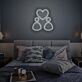 Herz mit Familie Symbol LED-Neonschild Schlafzimmer Wohnzimmer