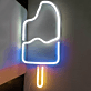 Eis am Stiel LED-Neonschild für Café und Wohnzimmer