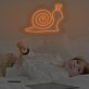 Schnecke LED-Neonschild für Kinderzimmer und Wohnzimmer