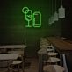 Weinglas und Getränkedose LED-Neonschild für Bar und Café