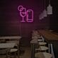 Weinglas und Getränkedose LED-Neonschild für Bar und Café