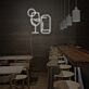 Weinglas und Getränkedose LED-Neonschild für Bar und Café