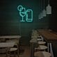 Weinglas und Getränkedose LED-Neonschild für Bar und Café