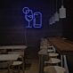 Weinglas und Getränkedose LED-Neonschild für Bar und Café