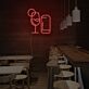 Weinglas und Getränkedose LED-Neonschild für Bar und Café