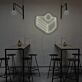 Kuchenstück mit Sahnehaube LED-Neonschild für Café und Bäckerei