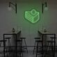 Kuchenstück mit Sahnehaube LED-Neonschild für Café und Bäckerei