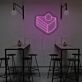 Kuchenstück mit Sahnehaube LED-Neonschild für Café und Bäckerei