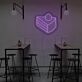 Kuchenstück mit Sahnehaube LED-Neonschild für Café und Bäckerei