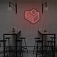 Kuchenstück mit Sahnehaube LED-Neonschild für Café und Bäckerei