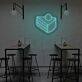 Kuchenstück mit Sahnehaube LED-Neonschild für Café und Bäckerei