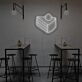 Kuchenstück mit Sahnehaube LED-Neonschild für Café und Bäckerei