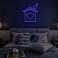 Haus mit Herzsymbol LED-Neonschild Schlafzimmer Wohnzimmer
