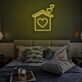 Haus mit Herzsymbol LED-Neonschild Schlafzimmer Wohnzimmer