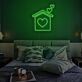 Haus mit Herzsymbol LED-Neonschild Schlafzimmer Wohnzimmer