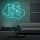 Brautpaar Umriss LED-Neonschild Hochzeit Wohnzimmer