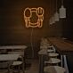 Teller mit Löffel und Gabel LED-Neonschild für Restaurant Café