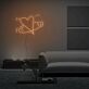 Herz mit Planetenring LED-Neonschild Wohnzimmer Schlafzimmer