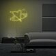 Herz mit Planetenring LED-Neonschild Wohnzimmer Schlafzimmer