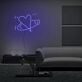 Herz mit Planetenring LED-Neonschild Wohnzimmer Schlafzimmer