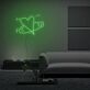 Herz mit Planetenring LED-Neonschild Wohnzimmer Schlafzimmer