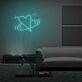 Herz mit Planetenring LED-Neonschild Wohnzimmer Schlafzimmer