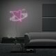 Herz mit Planetenring LED-Neonschild Wohnzimmer Schlafzimmer