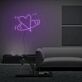 Herz mit Planetenring LED-Neonschild Wohnzimmer Schlafzimmer