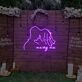 LED Neon Schild Heiratsantrag Paar Silhouette Marry Me Romantische Lichtdekoration