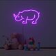 Nashorn LED-Neonschild für Kinderzimmer Wohnzimmer