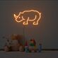 Nashorn LED-Neonschild für Kinderzimmer Wohnzimmer