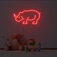 Nashorn LED-Neonschild für Kinderzimmer Wohnzimmer