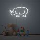 Nashorn LED-Neonschild für Kinderzimmer Wohnzimmer