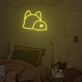 schlafende Katze und Schnecke LED-Neonschild Schlafzimmer Wohnzimmer