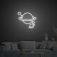 Planet mit Ringen und Monden LED-Neonschild Wohnzimmer Schlafzimmer