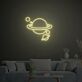 Planet mit Ringen und Monden LED-Neonschild Wohnzimmer Schlafzimmer