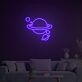 Planet mit Ringen und Monden LED-Neonschild Wohnzimmer Schlafzimmer