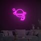Planet mit Ringen und Monden LED-Neonschild Wohnzimmer Schlafzimmer