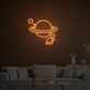 Planet mit Ringen und Monden LED-Neonschild Wohnzimmer Schlafzimmer