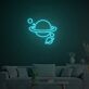 Planet mit Ringen und Monden LED-Neonschild Wohnzimmer Schlafzimmer