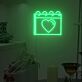 Kalender mit Herzsymbol LED-Neonschild Wohnzimmer Schlafzimmer