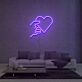 Hand mit Herz LED-Neonschild Wohnzimmer Schlafzimmer