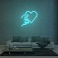 Hand mit Herz LED-Neonschild Wohnzimmer Schlafzimmer