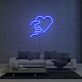 Hand mit Herz LED-Neonschild Wohnzimmer Schlafzimmer