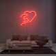 Hand mit Herz LED-Neonschild Wohnzimmer Schlafzimmer