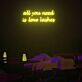 all you need is love lashes LED-Neonschild für Beauty Studio